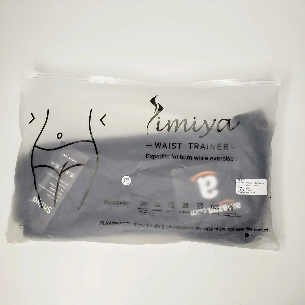 Simiya Women's Shapewear Waist Trainer Black XXL‎